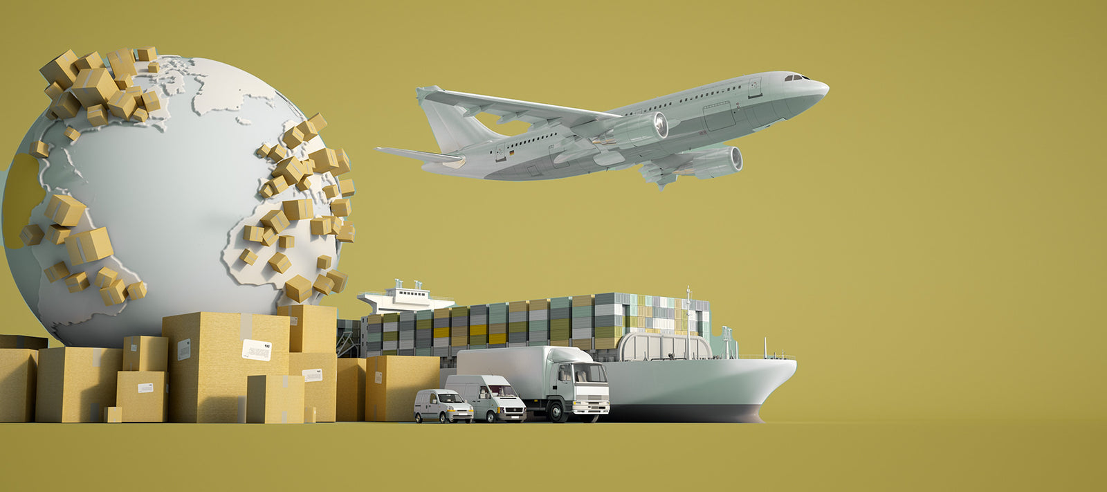 Shipping transports with globe that are shipping items from The Glen Loates Store