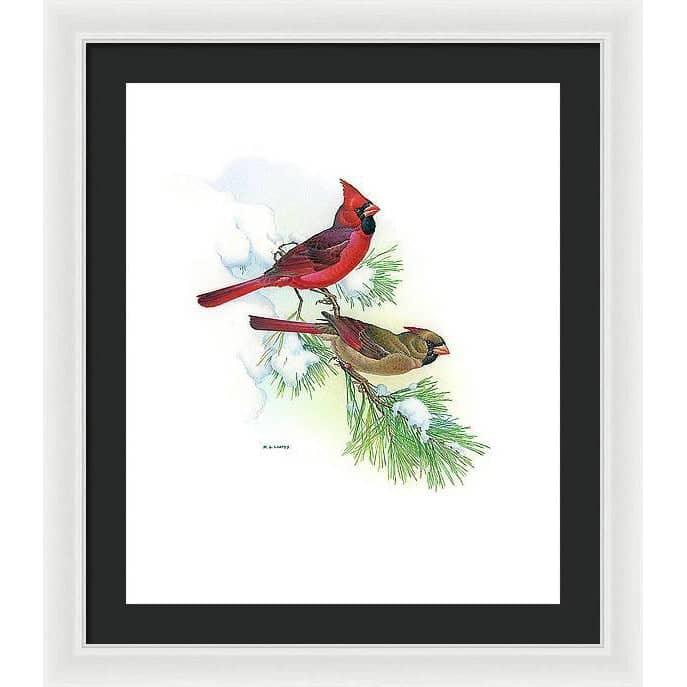 Cardinals - Framed Print | Artwork by Glen Loates