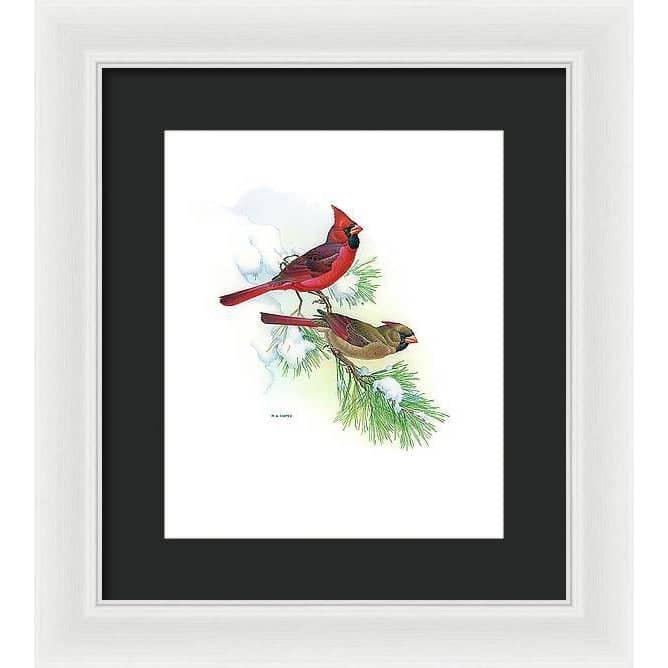 Cardinals - Framed Print | Artwork by Glen Loates