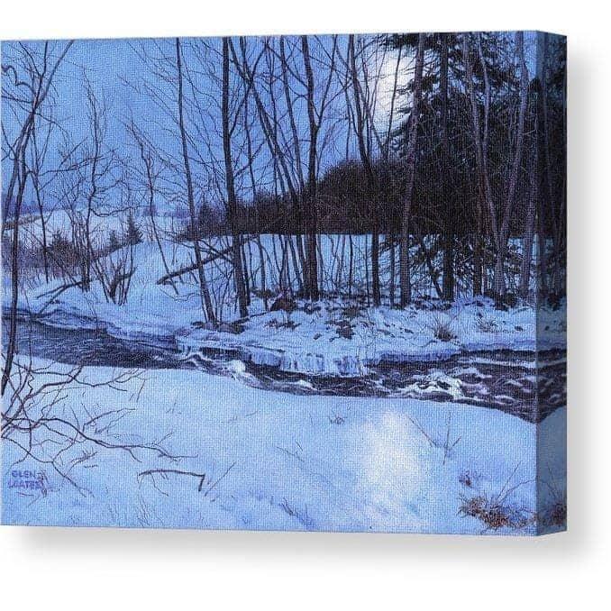 Moonlit Landscape - Canvas Print | Artwork by Glen Loates