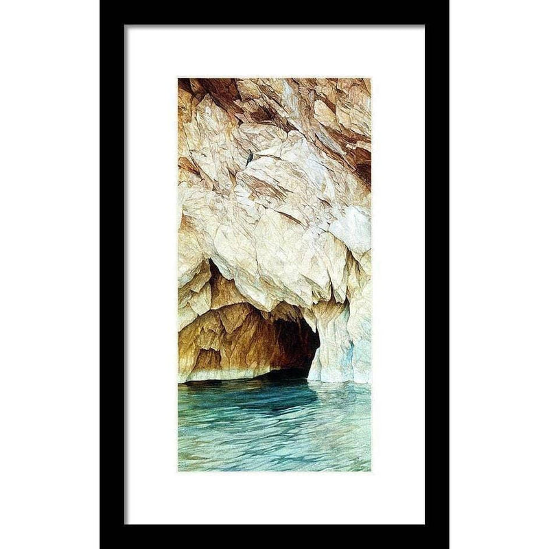 The Sentinel by Glen Loates, framed piece in a black frame with a white mat