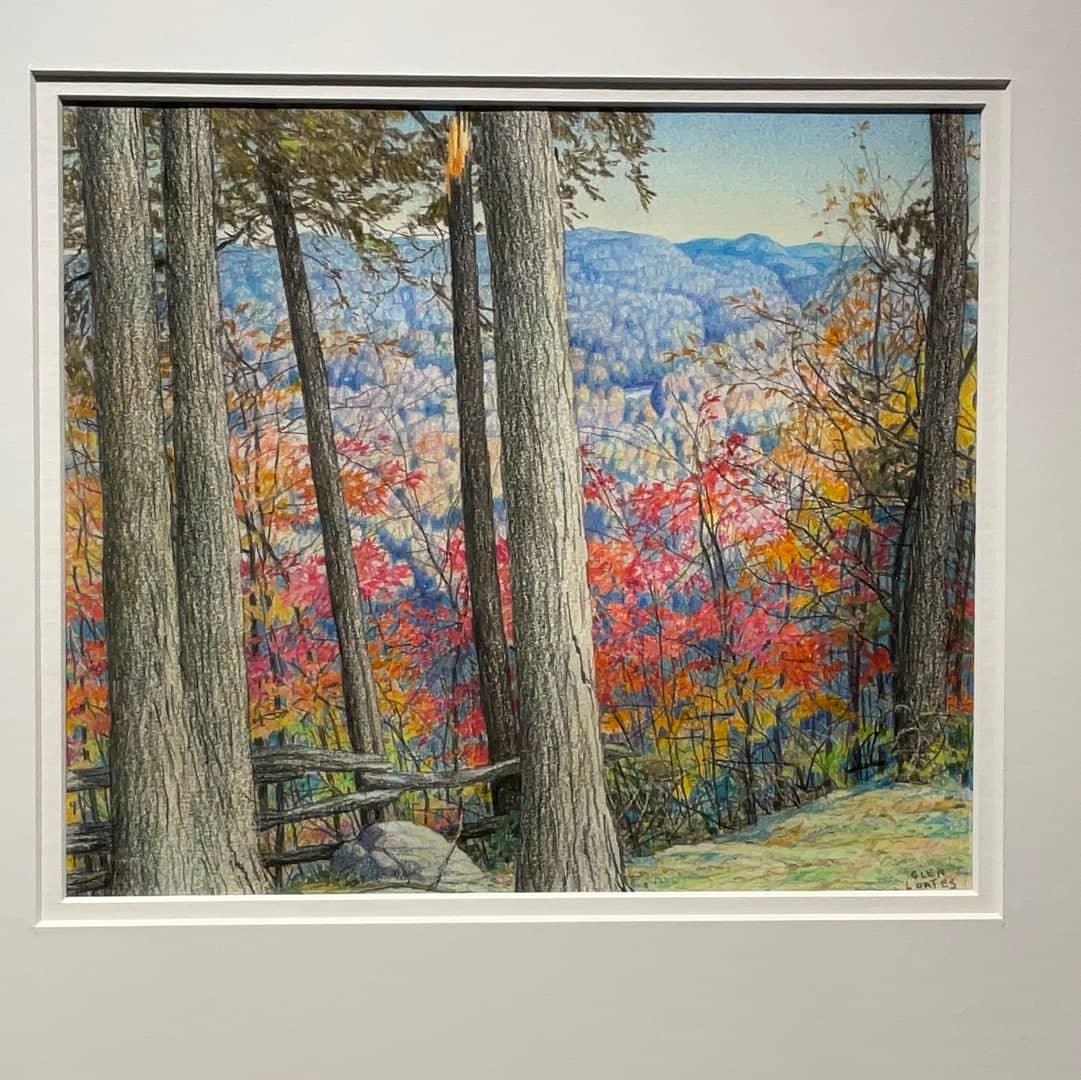 Autumn trees at Hawkly Valley | Artwork by Glen Loates