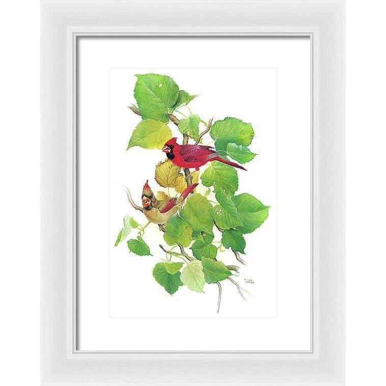 Cardinals - Framed Print | Artwork by Glen Loates