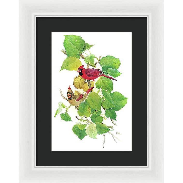 Cardinals - Framed Print | Artwork by Glen Loates