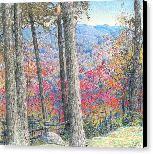 Hockley Valley Rock - Canvas Print | Artwork by Glen Loates