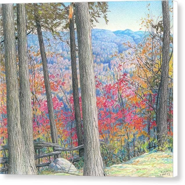 Hockley Valley Rock - Canvas Print | Artwork by Glen Loates