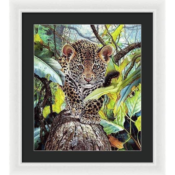 Jaguar Cub - Framed Print | Artwork by Glen Loates