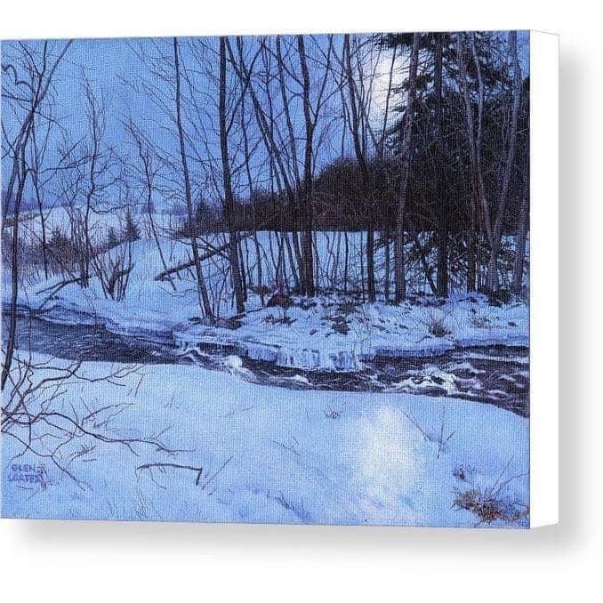 Moonlit Landscape - Canvas Print | Artwork by Glen Loates