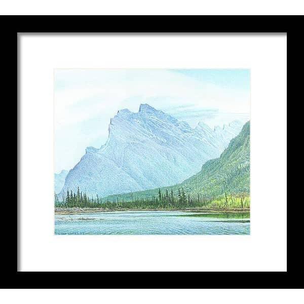 Mount Rundle and Vermilion Lake Banff - Framed Print | Artwork by Glen Loates
