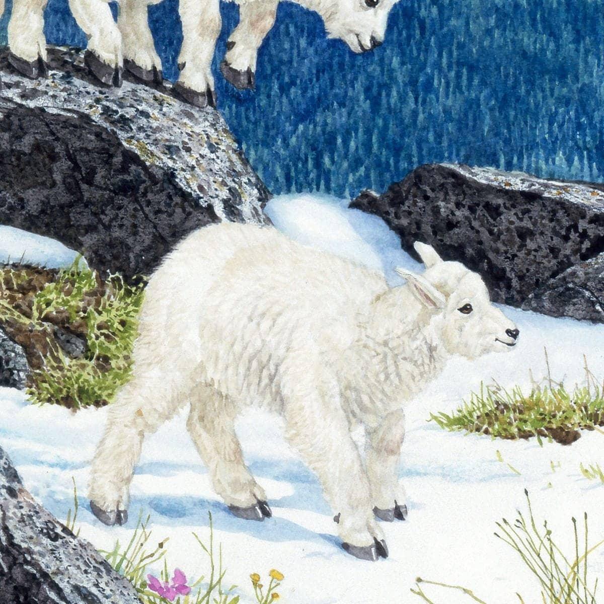 Mountain Goats and Kids - Tote Bag | Artwork by Glen Loates