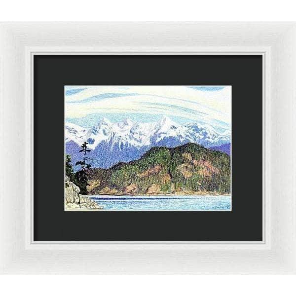 Snow Capped Mountains in British Columbia - Framed Print | Artwork by Glen Loates
