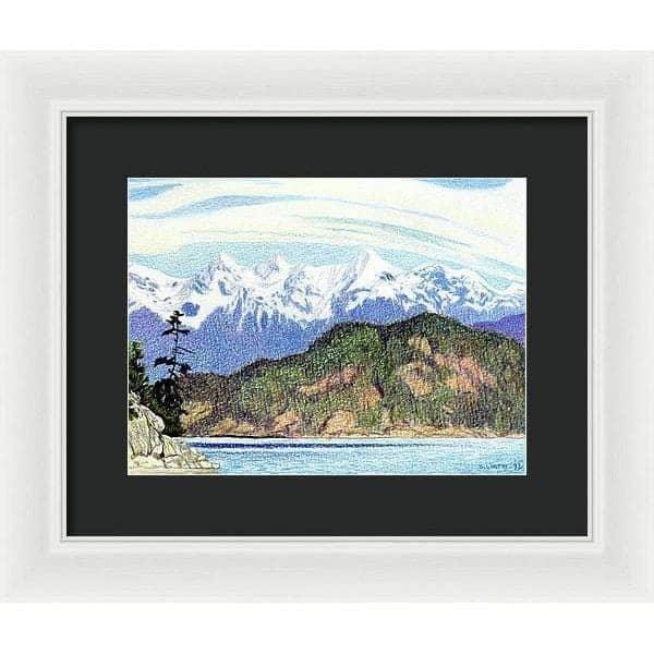 Snow Capped Mountains in British Columbia - Framed Print | Artwork by Glen Loates
