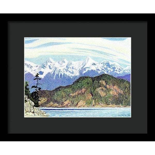 Snow Capped Mountains in British Columbia - Framed Print | Artwork by Glen Loates