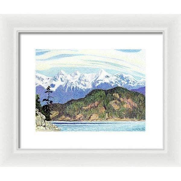 Snow Capped Mountains in British Columbia - Framed Print | Artwork by Glen Loates