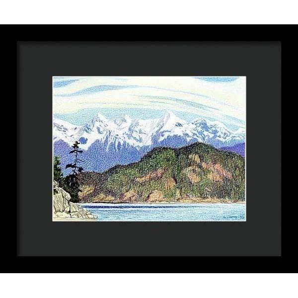 Snow Capped Mountains in British Columbia - Framed Print | Artwork by Glen Loates