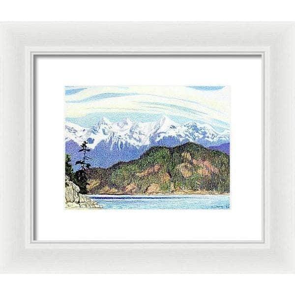 Snow Capped Mountains in British Columbia - Framed Print | Artwork by Glen Loates