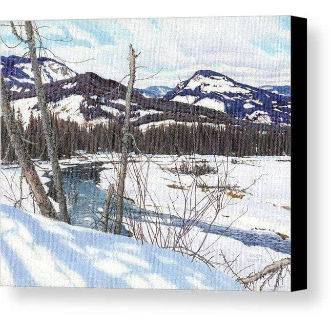 Snow-covered Landscape - Canvas Print | Artwork by Glen Loates