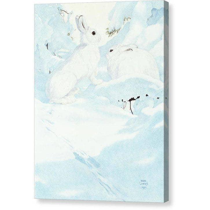 Snowshoe Hare - Canvas Print | Artwork by Glen Loates