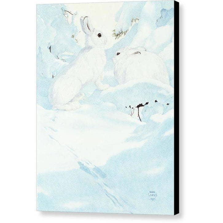 Snowshoe Hare - Canvas Print | Artwork by Glen Loates