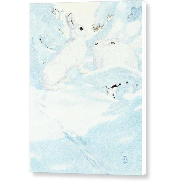 Snowshoe Hare - Canvas Print | Artwork by Glen Loates