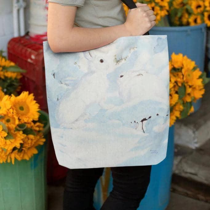 Snowshoe Hare - Tote Bag | Artwork by Glen Loates
