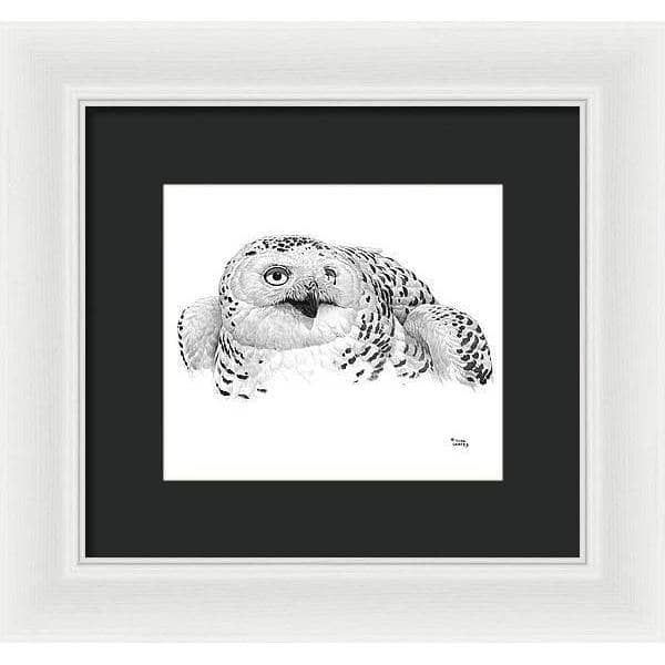 Snowy Owl Portrait - Framed Print | Artwork by Glen Loates