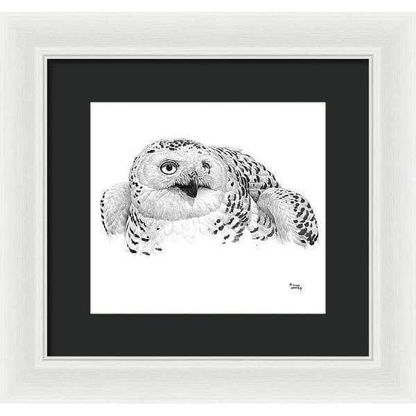 Snowy Owl Portrait - Framed Print | Artwork by Glen Loates