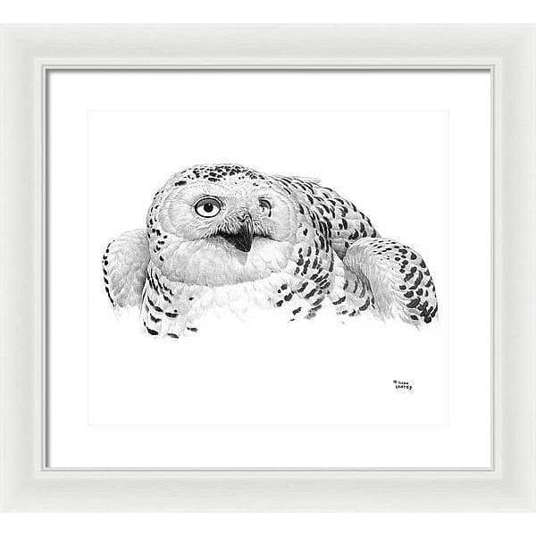 Snowy Owl Portrait - Framed Print | Artwork by Glen Loates