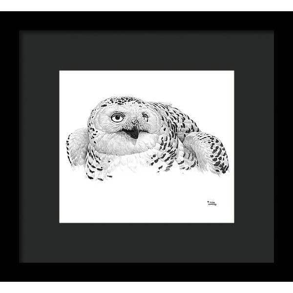 Snowy Owl Portrait - Framed Print | Artwork by Glen Loates