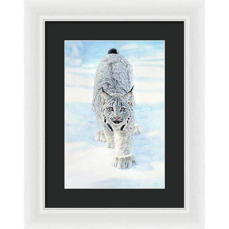 Stalking Lynx - Framed Print | Artwork by Glen Loates