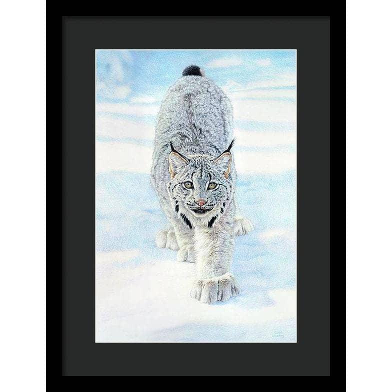 Stalking Lynx - Framed Print | Artwork by Glen Loates