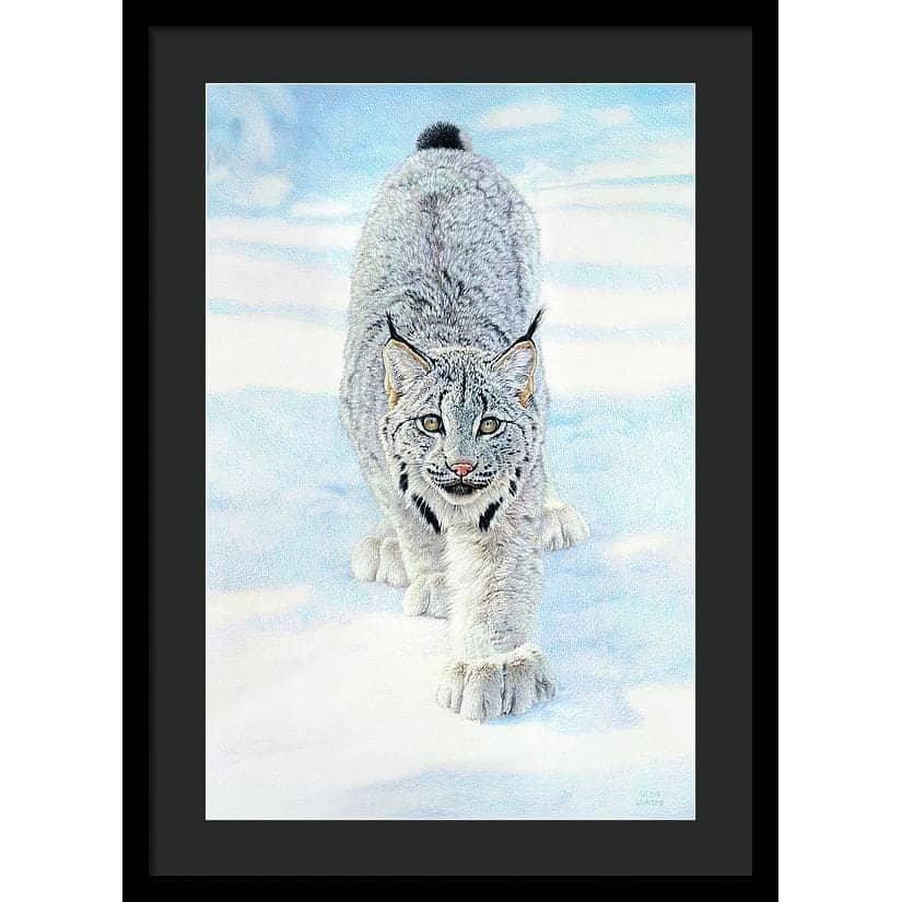 Stalking Lynx - Framed Print | Artwork by Glen Loates