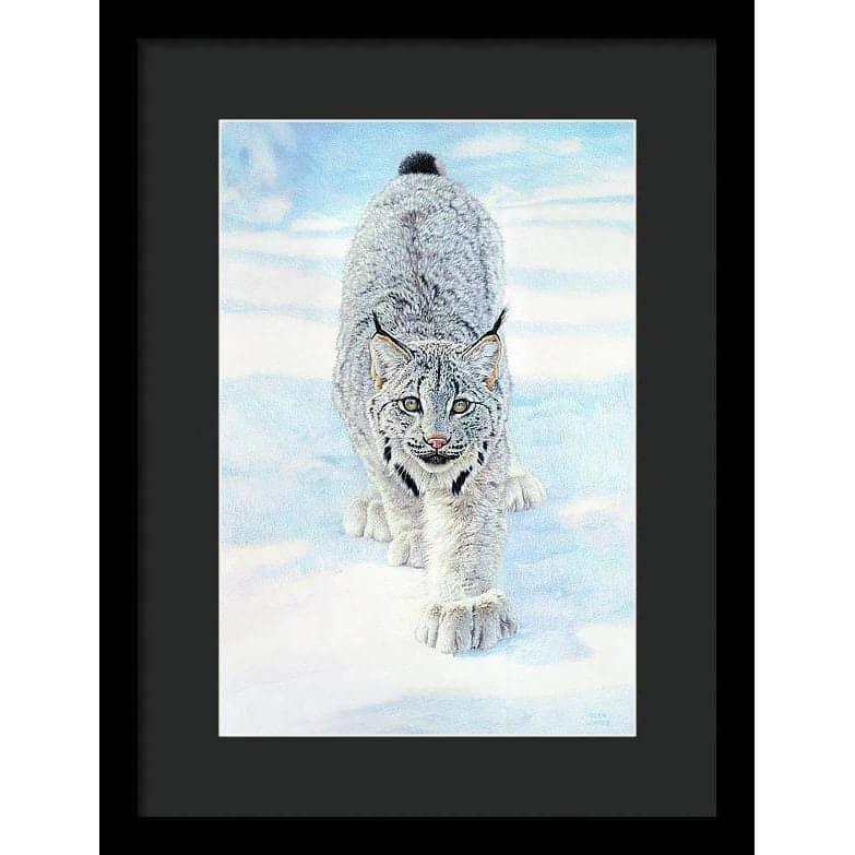 Stalking Lynx - Framed Print | Artwork by Glen Loates
