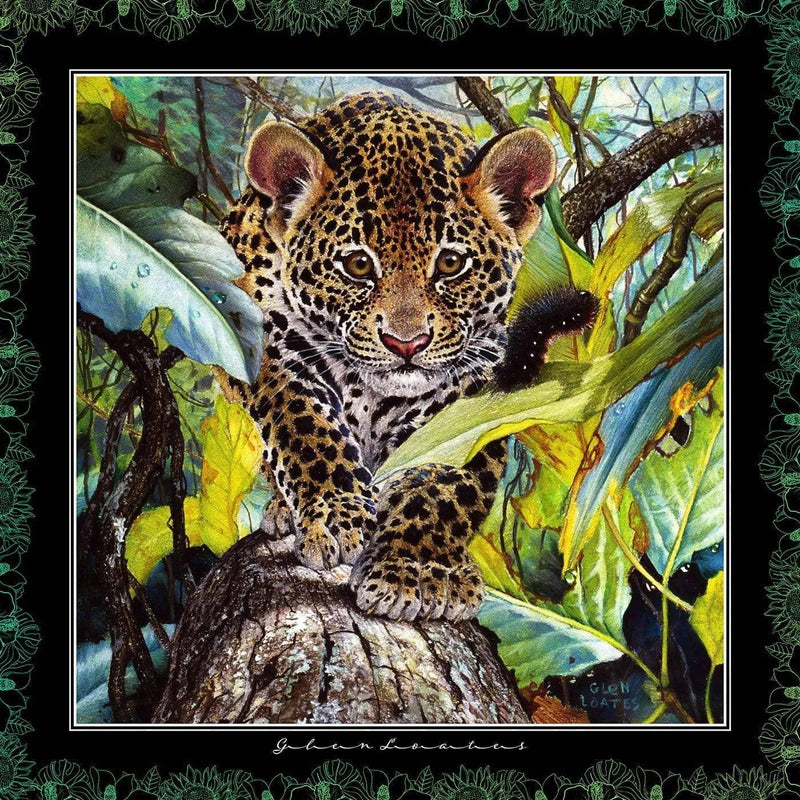 Thérèse silk square scarf with artwork by Glen Loates