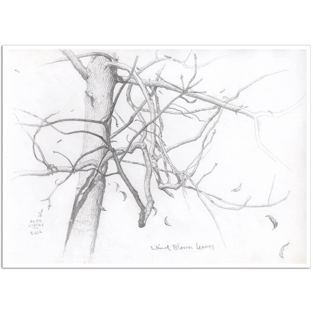 Wind Blown Leaves - Art Print | Artwork by Glen Loates