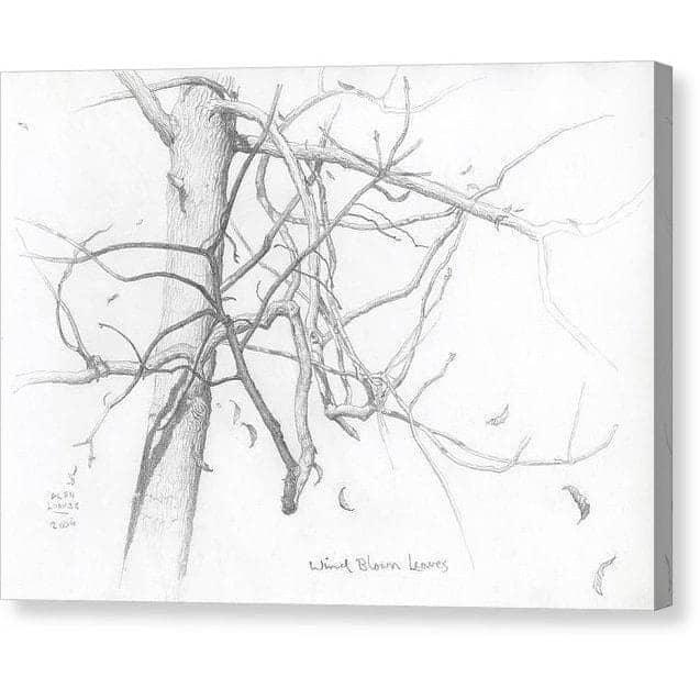Wind Blown Leaves - Canvas Print | Artwork by Glen Loates